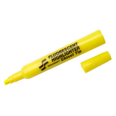 ABILITY ONE 7520-00-904-4476 Highlighter,Yellow,PK12