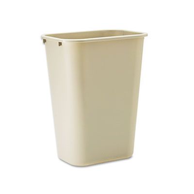 Rubbermaid Commercial Products FG295700BEIG Plastic Resin Deskside Wastebasket 
