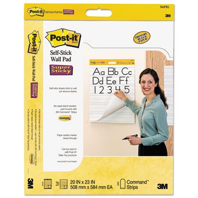 Post it Super Sticky Lined Easel Pads 25 x 30 30 Sheets Per Pad White Pack  Of 2 Pads - Office Depot