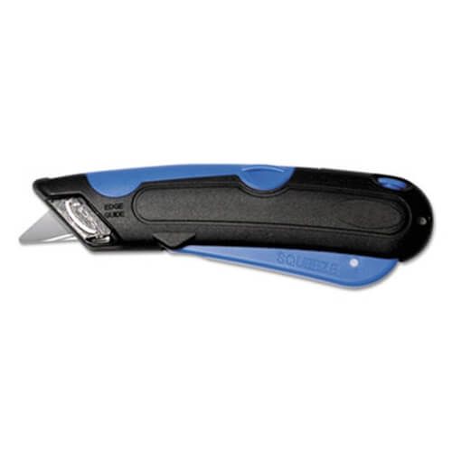 COSCO 091524 Box Cutter Knife w/Shielded Blade, Black/Blue - 091524